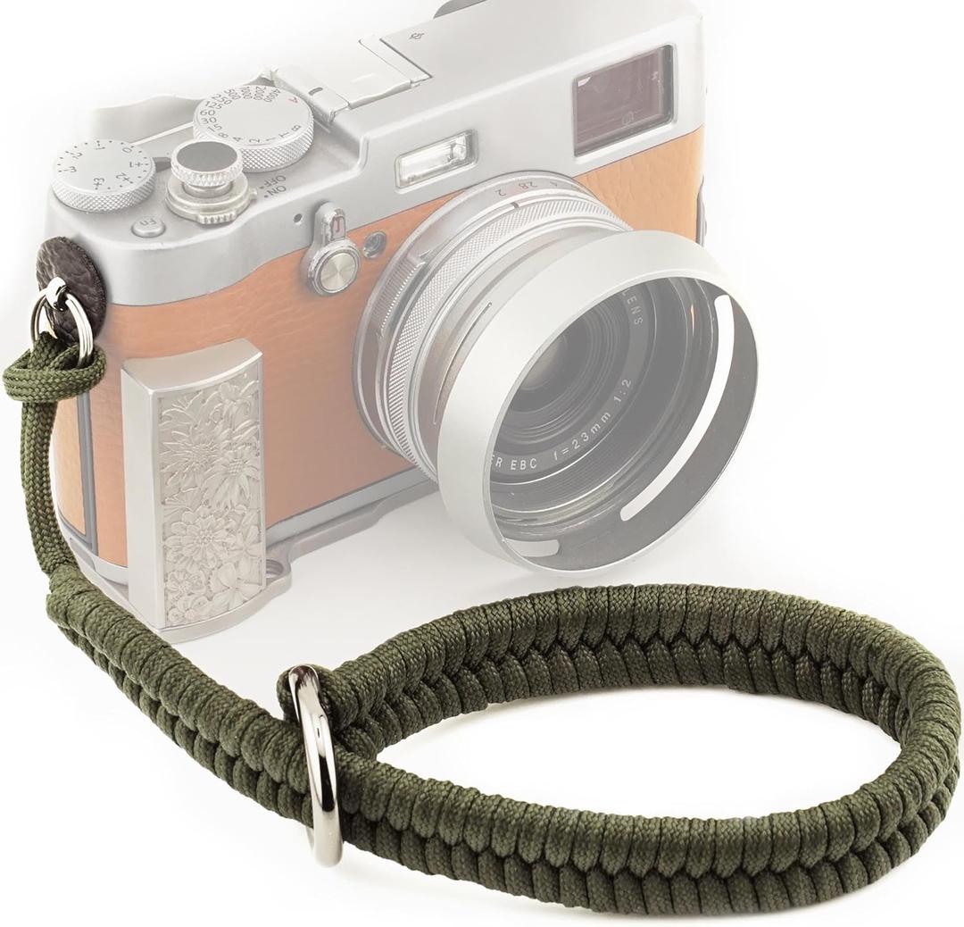 Qiang Ni Camera Wrist Strap - Paracord Quick Release Camera Hand Strap Wrist Lanyard for DSLR or Mirrorless Camera - Green