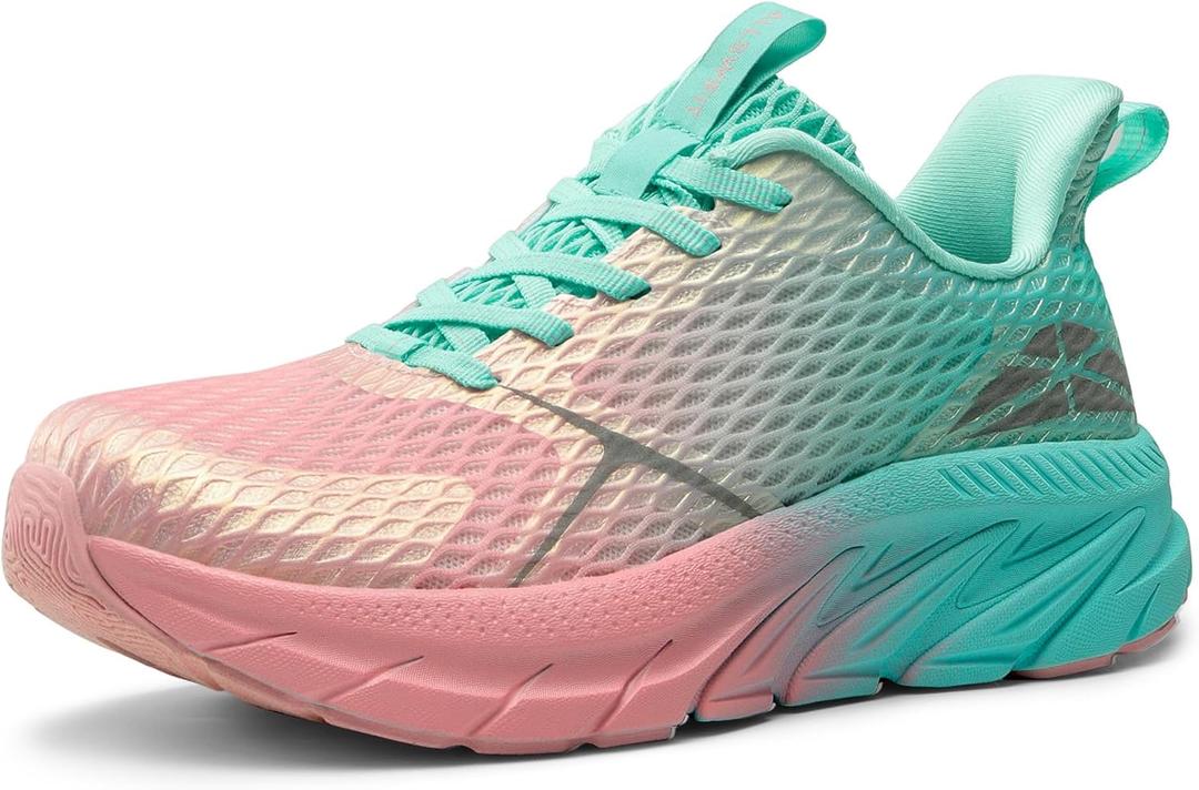 Women's Walking Shoes Comfortable ActiveEase Running Tennis Athletic Gym Workout Cross Training Sneakers (8, Mint Green/Pink)