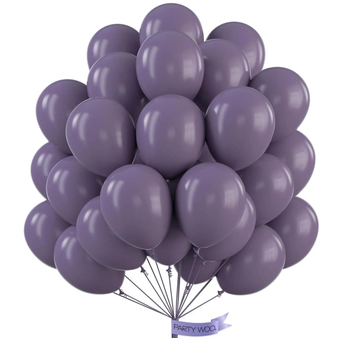 PartyWoo Dusty Purple Balloons 142 pcs