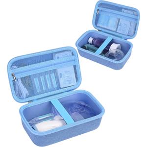 Asthma Inhaler Case Portable Nebulizer and Spacer Storage for Kids and Adults - Travel Carrying Case for Masks, Inhaler Holder (Case Only)(Blue)