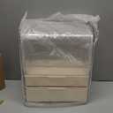 Makeup Storage Organizer Box Large Cosmetic Display Cases Dustproof and Waterproof Cosmetic Organizer Countertop Skincare Organizer (Large Cream+Brush Holder)