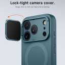 SURITCH for iPhone 17 Pro Case with Camera Control Cover, Camera Cover and Adjustable Kickstand, Compatible with MagSafe, Shockproof Bumper Protective Cases 6.3 Inch, Lake Green