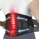 Back Brace for Lower Back Pain Relief - Adjustable Breathable Lumbar Support Belt with 6 Reinforced Steel Stays for Men & Women, Sciatica, Herniated Disc, Scoliosis & Muscle Support (Black, Small)
