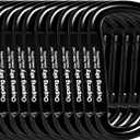 Carabiner Clip - Heavy Duty Carabiners 800lbs-13KN (2922 lbs) Carabeaner D Ring Shape,Key Chain Clip Hook,Keychain Clip,Multipurpose for Camping, Hiking,Backpacking or Other Outdoor Activities.