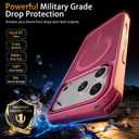 Magnetic for iPhone 17 Pro Max Case, [Compatible with Magsafe] [Military-Grade Protection] [Translucent Matte] Anti-Scratch Back, Non-Slip, Shockproof Protective Phone Cover 6.9", Hot Pink
