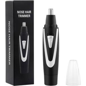 Ear and Nose Hair Trimmer Clippers: 2025 Professional Painless Eyebrow & Facial Hair Trimmers Remover for Men Women, Battery-Operated Nasal Clipper, Dual Edge Waterproof Blades for Easy Clean, Black