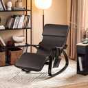Haotian New Relax Rocking Chair Lounge Chair with Adjustable Footrest and Removable Side Bag, FST20-BR
