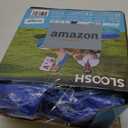 SLOOSH Foldable Dog Kiddie Pool - Portable Hard Plastic Doggie Swimming Pool, Anti-Slip Collapsible Pets Bath Tub Suitable for Kids Indoor Outdoor Backyard Use (48" x 12", Blue)