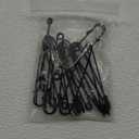 15Pcs Large Safety Pins, 4 Heavy Duty Steel Safety Pins for Clothes, Ideal for Leather, Canvas, and Wool, Sharp Tip for Secure Hold, Perfect for Clothing, Diapers, Blankets, and More, Black (4  0.7  0.5 inches)
