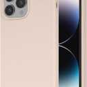 Compatible with iPhone 15 Pro Premium Color Soft Liquid Silicone Gel Rubber Cell Phone Mobile Basic Back case Cover casing funda para (Nude Pink)