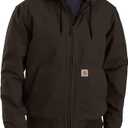 Carhartt Men's Washed Duck Active Jac (Dark Brown), Small