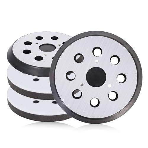 Upgraded Orbital Sander Replacement Pad for DeWalt D26451 D26453 D26450, 5 inch Metal Parts with Hook and Loop Sanding Pads 4 PCS for DW420 DW421 DW423 DW426, for Porter Cable 343K 343VSK 382 390K