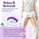 Electric Sitz Bath for Toilet Seat - Yoni Steam Seat -Portable Sitz Bath Tub for Hemorrhoids and Postpartum Care - Wide Seat - Deeper Bowl - Purple