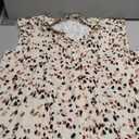 siliteelon Womens Summer Tops Ruffle Cap Sleeve Button Down V Neck Shirts Casual Trendy Cute Floral Tank Shirts, Floral Apricot Large