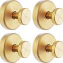 Suction Cup Hooks for Glass Window, Mirror, Wreaths - Shower Hooks for Inside Shower, No Drill Towel Hooks for Bathrooms, Bath Robe Coat Looafh Hook for Hanging - Gold (4 Pack)