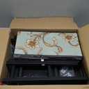 Furnulem 4 Drawer Dresser, Vertical Nightstand for Kids, Adult, Fabric Chest of Drawers for Bedroom, Living Room, Closet, Nusery, Storage Tower Unit Retro Style Furniture, Wood Desk Top (11.8"D x 15.8"W x 31.5"H (4 Drawers))