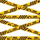 Nuanchu 2 Rolls 3'' x 98 Feet Under Construction Party Tape Decorations Construction Zone Tape Birthday Party Supplies Favors for Birthday Classroom Room Decor(No Stickiness)