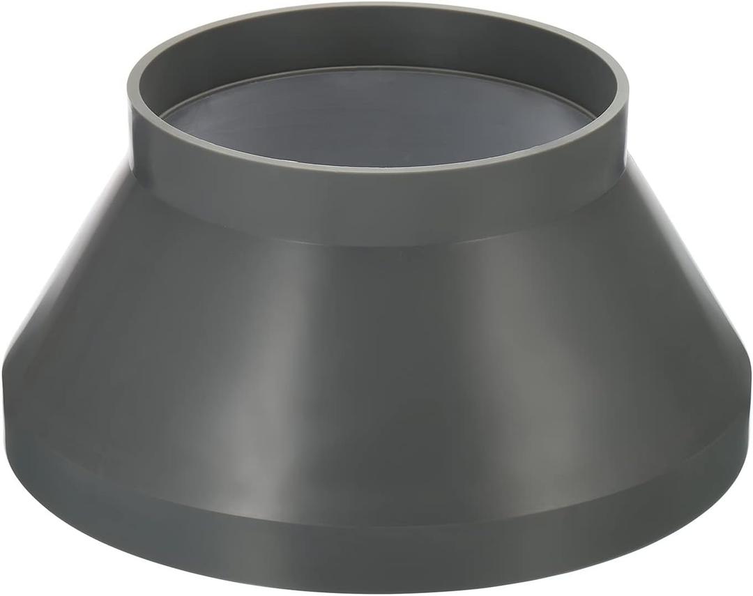 PATIKIL 10" to 6" Duct Reducer Connector, Plastic Heating Cooling Ventilation Tube Fire-Resistant Increaser Adapter Pipe Fitting for Vent System, Grey 250x160 mm ID (Gray)