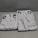 H.VERSAILTEX 100% Blackout Curtains 84 inch Length 2 Panels Set Marble Designs Printed Drapes Thermal Curtains for Bedroom with Black Liner Sound Proof Curtains, Grey 84x52