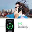 ZIYE Magnetic Case for iPhone 12 Pro Compatible with MagSafe Cow Print Pattern Cover Camera Lens Protection Slim Shockproof Soft TPU Bumper Hard Back Phone Case for Women Men-Black