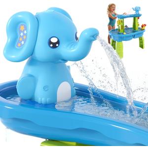 Water Table Pump Continuous Flow, Rechargeable Cordless Pump for Water Table, Portable Water Table Accessories Summer Outdoor Outside Backyard Fun Toys Gifts for Toddlers Kids, Blue