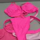 Rave Outfits for Women - EDC Festival Neon Bodysuit Concert Swimsuit Mesh Buckle Crop Top Club Party 2 Pcs Set (X-Small, Rose)