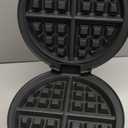 Cuisinart Round Flip Belgian Waffle Maker, Black/Silver, 1 inch thick, WAF-F30NAS