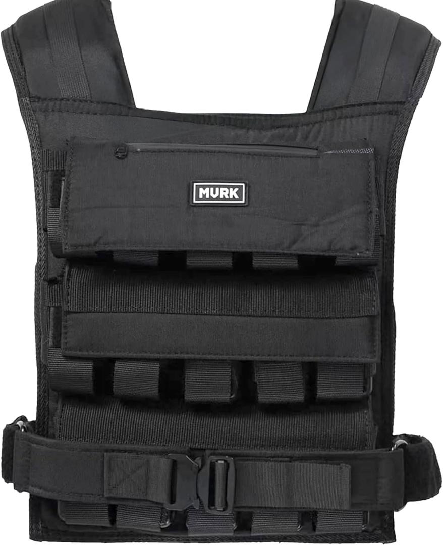 MVRK Weighted Vest Men 65lbs - Weighted Workout Vest With Removable Iron Weights, Heavy Duty Weighted Exercise Vest For Functional Training & Calisthenics - Weight Vest for Men and Women (65lbs)