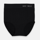 Nine West Women's Underwear Black Comfortable and Stylish Black Seamless Panties with a Wide Waistband.Perfect for Everyday Wear, Size M 