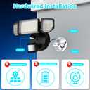 Abovizo 85W Motion Sensor Outdoor Light, 8500LM Ultra-Bright LED Security Light with 3 Adjustable Heads, IP65 Waterproof Dusk to Dawn Flood Light for Garage, Yard, and Driveway, 6500K Daylight, Black