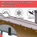 Christmas Light Hangers Clips 1 5/8 inch Fascia Board Clips Hooks Deck Light Clips Holiday Light Clip for Christmas Decoration Roof Gutter Fence in Thickness from 1" to 1 5/8" (Black, 100PCS) (Big)