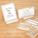Acrylic Name Card Holder 10 PCS Acrylic Place Card Holder, Clear Acrylic Sign Holder Table Number Holder with Blocks for Sign /Name /Menu /Numbers