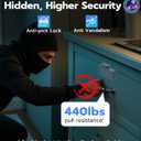 Anweller Smart Cabinet Lock, Hidden No Drill Adhesive Baby Proofing Child Proof Drawer Locks, Keyless RFID Bluetooth Cabinet Locks for Adults File Kitchen Cupboard Closet Liquor - Black