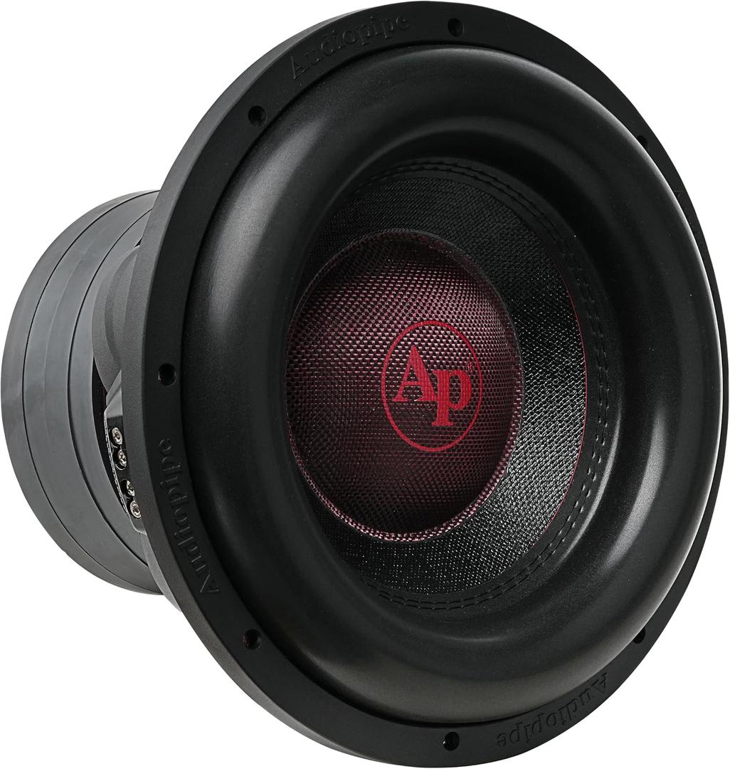 Audiopipe 12" Quad Stack Composite Cone Subwoofer (TXX-BDC-IV-12), Superior Performance, 2200W, 4 Magnets, BASV Voice Coil, Aluminum Basket, Multi-Connect, Non-Press Paper Cone, 2 x 4 Ohms