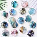 2 x MORCART 16PCS Fridge Magnets, Marble Magnets Decoration for Refrigerator Locker Whiteboard Decorative Magnetic Board Cabinets Classroom Office Cubicle (Marbling)
