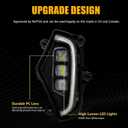LED Fog Lights with 3 Colors DRL for Toyota Rav4 2019-2025, White LED Daytime Running light, Amber Turn Signal,Blue Lights for Nights, Fog Lamp Assembly kit with Bezel,Include Wiring Harness
