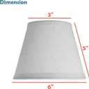 Aspen Creative 51052-5,Hardback Empire Transitional Clip-On Chandelier Shade/Grey Silver Burlap Textured Fabric. 3"Top x 6"Bottom x 5"Slant.Set Of 5.