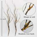2pcs 35inch Black Yellow Artificial Stems Hanging Vines for Room vase Decor Bendable Realistic Texture Fake Tree for Home Party Christmas Halloween Decoration (VASE NOT Included)