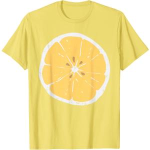 Lemon Funny Citrus Fruit Lazy DIY Easy Halloween Costume T-Shirt, Size M