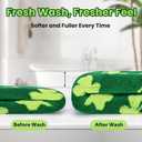AEUEFUEA 3 Pack Green Shamrock Cotton Towels Set, 25" L x 16" W Hand Towels for Kitchen and Bathroom, Soft Absorbent Holiday Home Dcor