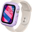 RhinoShield Bumper Case Compatible with Apple Watch Series 9/8 / 7 [45mm] | Slim Protective Cover - Lightweight and Shock Absorbent - Violet