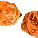 1Pcs Artificial Fried Egg Toast Simulation Bread Model Bakery Photo Props Showcase Prop Fake Toast Kitchen Props Toast Decor Fake Bread Pu Toast Model Home Supplies (2pc Pasta)