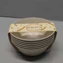 Wheat Straw Bowl Sets,6 PCS Unbreakable Cereal Bowl 36 OZ,Microwave and Dishwasher Safe Bowls,Soup Bowl Sets for Serving Soup,Oatmeal and Salad Beige