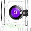 Thermostat Lock Box Upgrade Thickened Square with Combination Lock Transparent AC Lock Box Cover Suitable for Wall Thermostat Suitable for 4.724.722 inches or Smaller