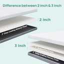 Releep 2 Inch Memory Foam Mattress Topper Full Size, Soft Mattress Topper for Back Pain Relief, Orthopedic Bed Topper with 2-Sided Breathable Cover, Ergonomic 5-Zone Design, CertiPUR-US Certified