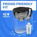 Brita Large 10 Cup Water Filter Pitcher, 1 BritaPlus Filter, Everyday, Black