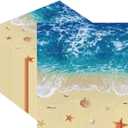 50Pcs Ocean Waves Paper Napkins - 13x13 Inches Seashell Starfish Nautical Design Luncheon Napkins Disposable Blue Ocean Themed Napkins for Birthday Baby Shower Pool Party Decoration Supplies