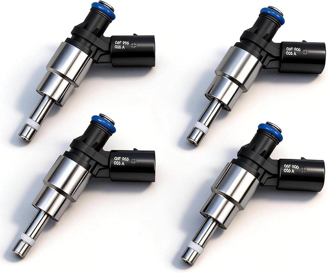 06F906036A FJ856 Fuel Injectors 4pcs Compatible with A3 A4 S3 2.0L I4 TT 2.0L I4 Quattro 2.0L I4 Turbo, for Jett-a Passa Golf GTI 2.0L I4 Direct Fuel Injector Replacement OE Number 0261500020