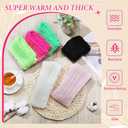 Satinior 6 Pairs Leg Warmers for Women Warm Winter Christmas Boho Long Boot Socks Knitted Sleeve Cable Socks for Y2k Party (Bright Color)