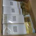 BESTVIP 700PCS Clear Gold Disposable Dinnerware Set for 100 Guests, Plastic Plates for Party, Wedding, Christmas, Halloween, Include: 200 Plastic Plates, 100 Gold Silverware, 100 Cups, 100 Napkins